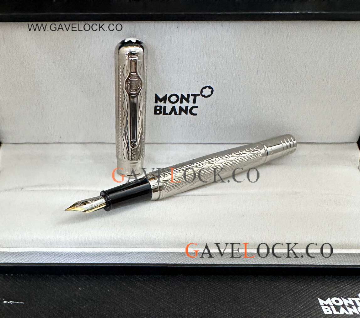 Clone Mont Blanc Muhammad Ali Fountain Pen All Silver